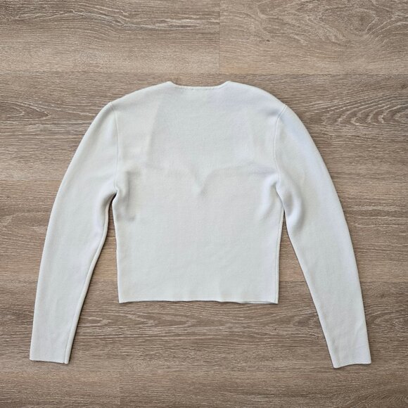 Abercrombie & Fitch Sweetheart Slim Semi Cropped Sweater White Size Small - Picture 11 of 16